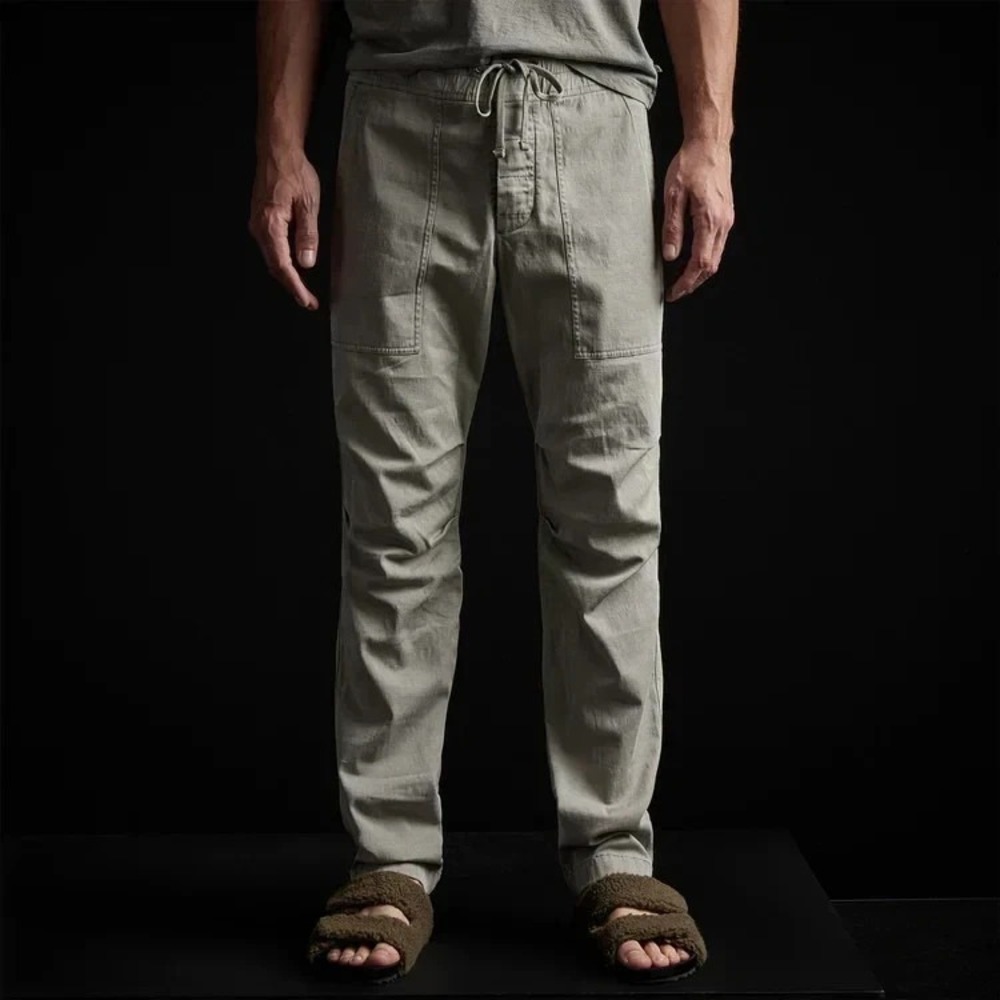 James Perse Army Cotton Slub Utility Pants Cement Pigment Men 0 XS 30x30 $275